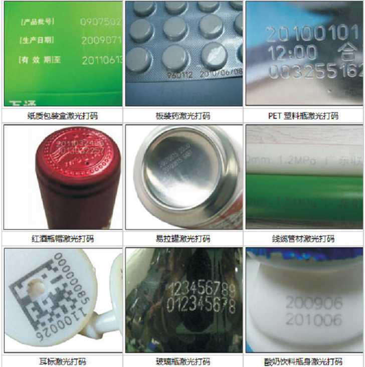 酒水飲料、食品醫藥包裝激光打標